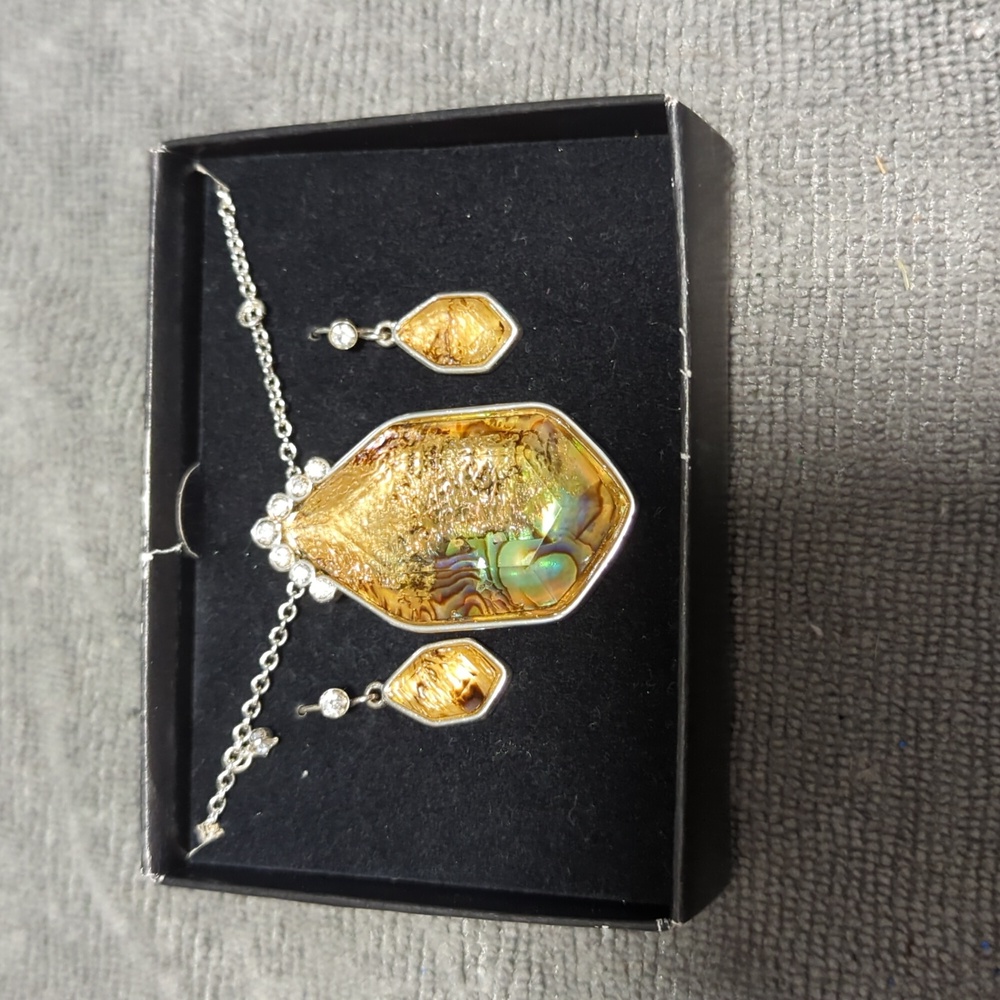 New in box necklace and earrings set.